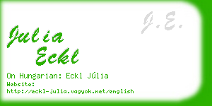 julia eckl business card